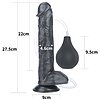 Dildo Realistic 11inch Squirting Negru Thumb 3