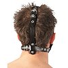 Leather Head Harness with Dildo Negru Thumb 2