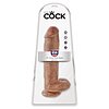 Dildo Realistic cu Testicule King 11 Inch  Caramel Thumb 9