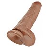 Dildo Realistic cu Testicule King 11 Inch  Caramel Thumb 7