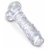 King Penis Clear Dildo Transparent Realistic Cu Testicule Thumb 1