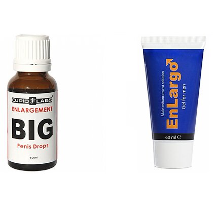 Pachet Picaturi Big Penis Drops 20ml + Crema Marirea Penisului Enlargo 100ml