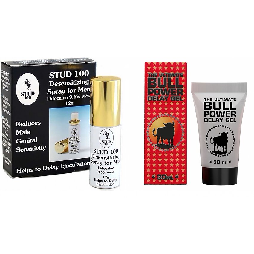 Pachet Spray Stud 100 Original + Gel Ejaculare Prematura Bull Power Delay 30ml