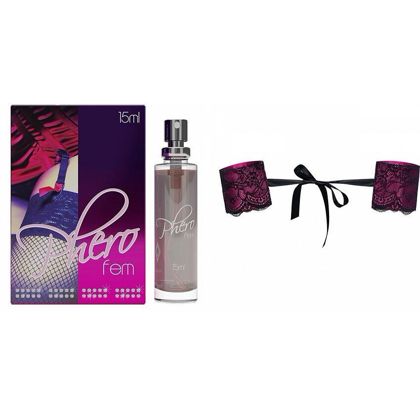 Pachet Parfum Feromoni PheroFem + Catuse Obsessive Roseberry Mov